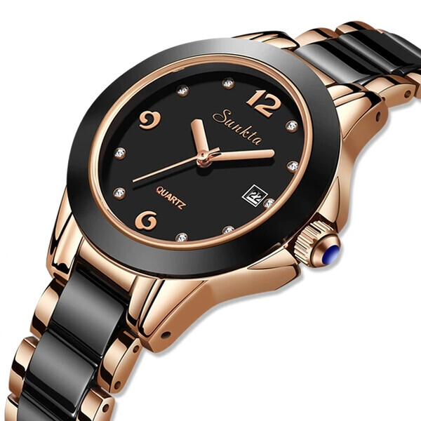 

Жіночі годинники Sunkta Ceramic Black