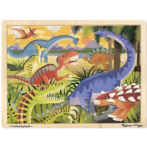 

Пазл Melissa&Doug в рамке Динозавры, 24 элемента (MD19066)