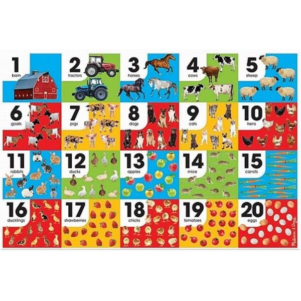 

Пазл Melissa&Doug Мега "Числа - Ферма", 24 элемента (MD31002)