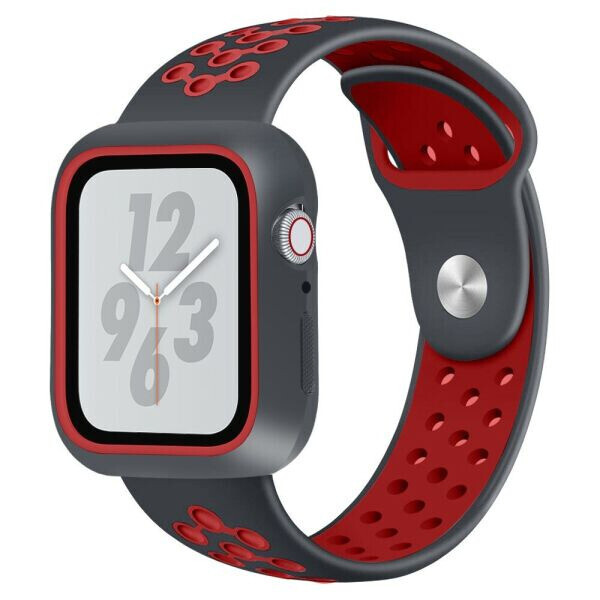 

Ремешок Deexe Dot Color для Apple Watch 38 / 40 / SE 40 / 41 mm - Black / Red