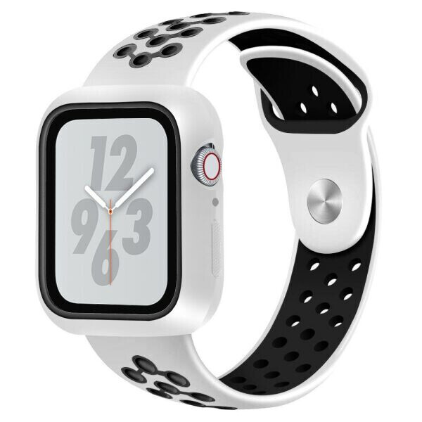 

Ремешок Deexe Dot Color для Apple Watch 38 / 40 / SE 40 / 41 mm - White / Black