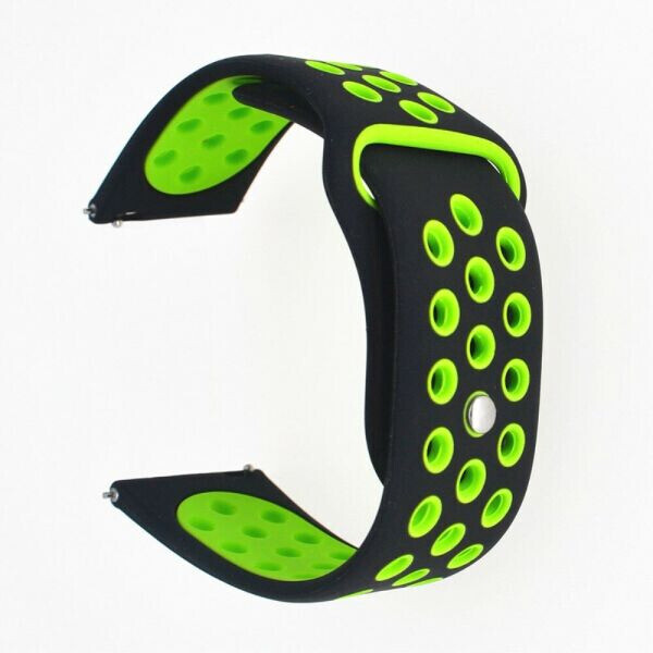 

Ремешок Deexe Dot Color для Samsung Watch Active / Active 2 40mm / Active 2 44mm - Black / Green