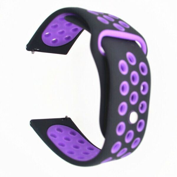 

Ремешок Deexe Dot Color для Samsung Watch Active / Active 2 40mm / Active 2 44mm - Black / Purple