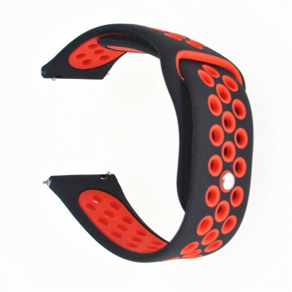 

Ремешок Deexe Dot Color для Samsung Watch Active / Active 2 40mm / Active 2 44mm - Black / Red