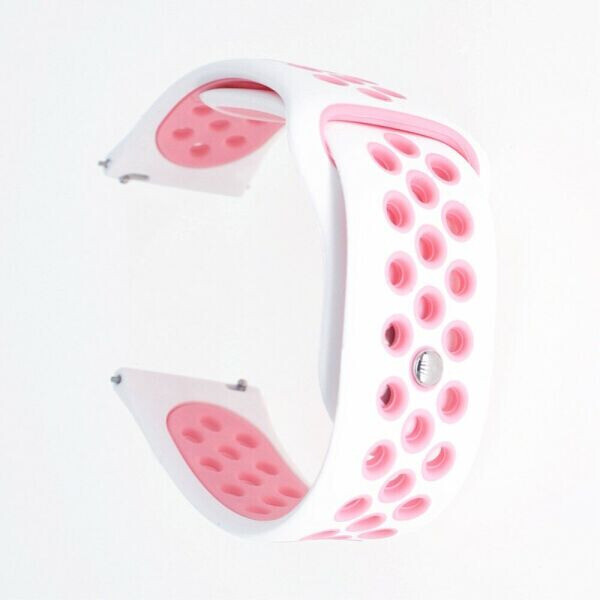 

Ремешок Deexe Dot Color для Samsung Watch Active / Active 2 40mm / Active 2 44mm - White / Pink