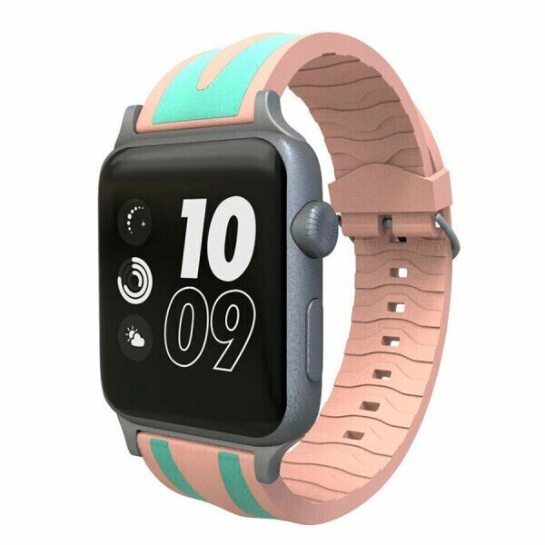 

Ремешок UniCase Soft Strap для Apple Watch 38 / 40 / SE 40 / 41 mm - Cyan / Pink