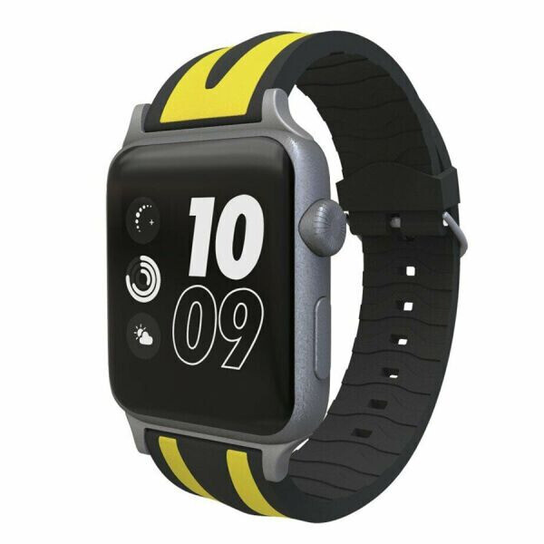 

Ремешок UniCase Soft Strap для Apple Watch 42 / 44 / SE 44 / 45 mm - Black / Yellow
