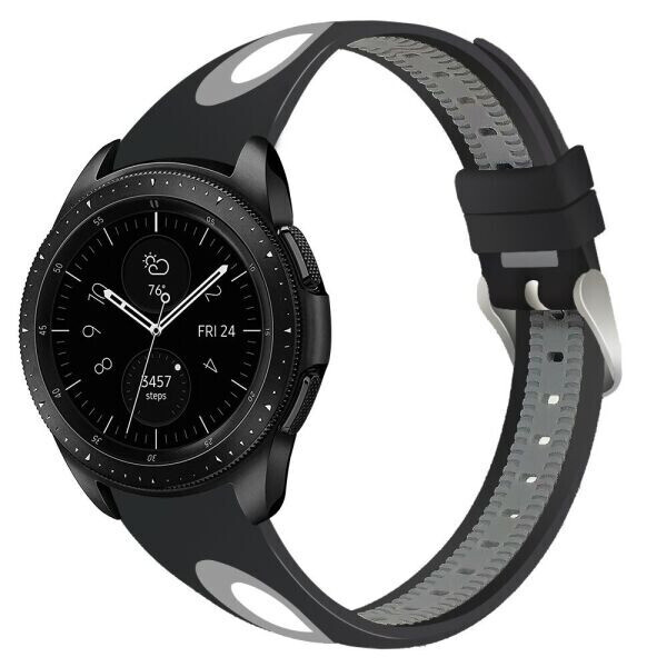 

Ремешок UniCase Sport Style для Samsung Galaxy Watch 46mm / Watch 3 45mm / Gear S3 - Black / Grey