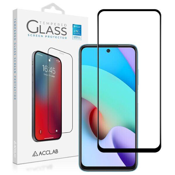 

Защитное стекло ACCLAB Full Glue для Xiaomi Redmi 10 / Redmi 10 Prime - Black