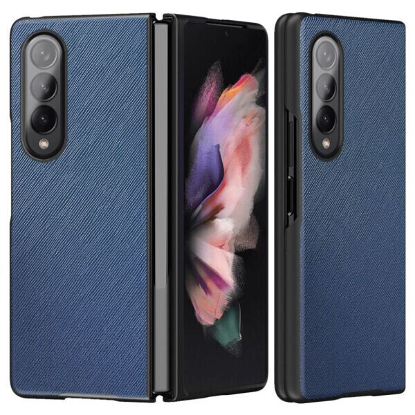 

Защитный чехол Deexe Cross Texture (FF) для Samsung Galaxy Z Fold 3 - Blue