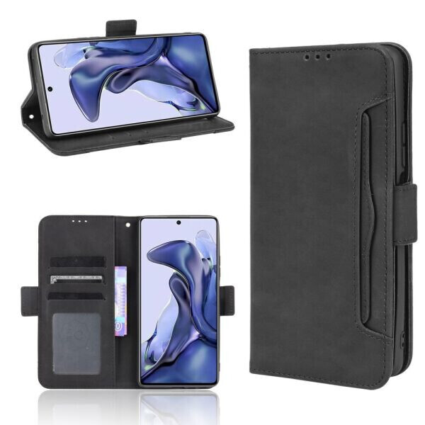 

Чехол Deexe Wallet Stand для Xiaomi 11T / 11T Pro - Black