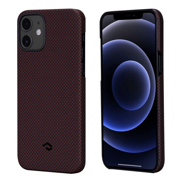 

Чехол Pitaka MagEZ Case Plain для Apple iPhone 12 (KI1204M) - Black / Red