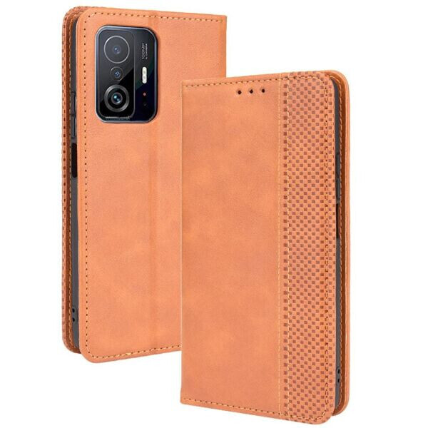 

Чехол Deexe Retro Style для Xiaomi 11T / 11T Pro - Brown
