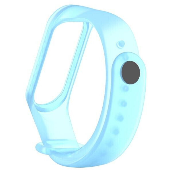 

Ремешок Deexe Translucent Strap для Xiaomi Mi Band 3 / 4 - Transparent Blue