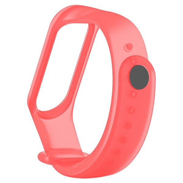 

Ремешок Deexe Translucent Strap для Xiaomi Mi Band 3 / 4 - Transparent Red
