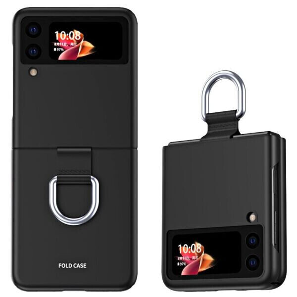 

Защитный чехол Deexe Ring Case для Samsung Galaxy Z Flip 3 - Black