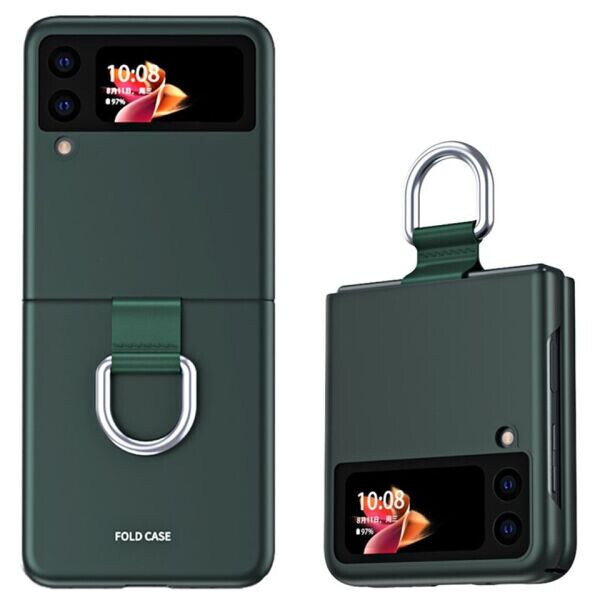 

Защитный чехол Deexe Ring Case для Samsung Galaxy Z Flip 3 - Green