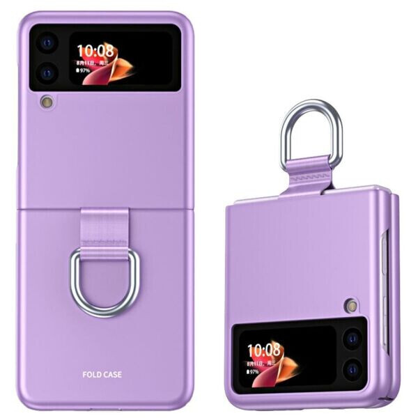 

Защитный чехол Deexe Ring Case для Samsung Galaxy Z Flip 3 - Purple