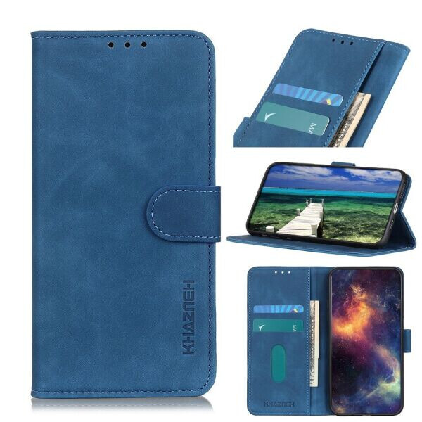 

Чехол-книжка KHAZNEH Retro Wallet для Xiaomi 11T / 11T Pro - Blue