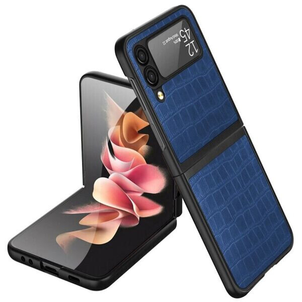 

Защитный чехол Deexe Croco Style (FF) для Samsung Galaxy Z Flip 3 - Blue