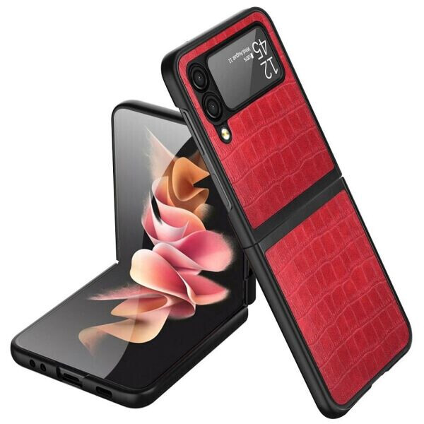 

Защитный чехол Deexe Croco Style (FF) для Samsung Galaxy Z Flip 3 - Red