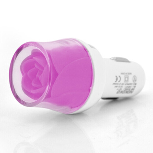

АЗУ NOKOKO Flower, 12V-USB, 5-5.5V, 2*USB, 10W, 2,1А, Violet, Пакет Q50