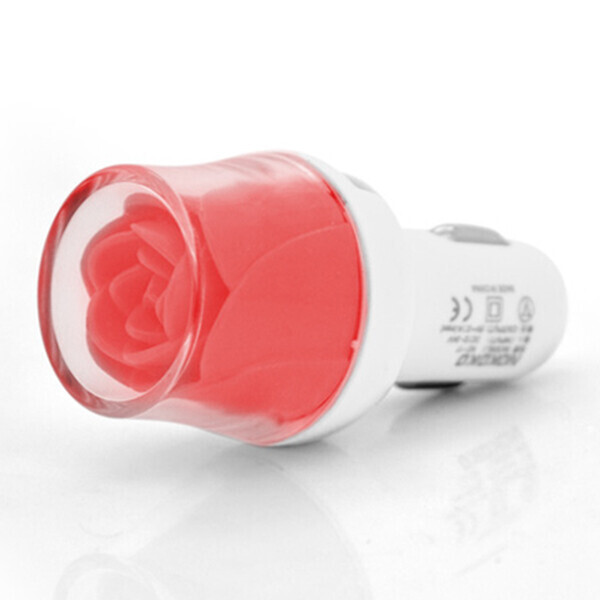 

АЗУ NOKOKO Flower, 12V-USB, 5-5.5V, 2*USB, 10W, 2,1А, RED, Пакет Q50