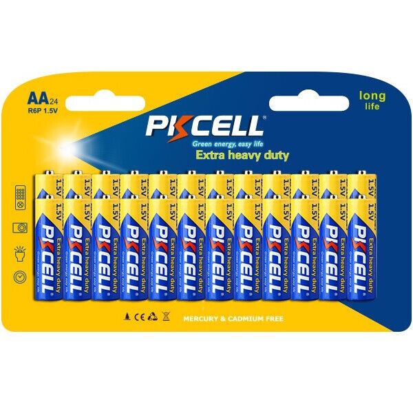 

Батарейка сольова PKCELL 1.5V AA / R6, 24 штуки в блістері ціна за блістер, Q12