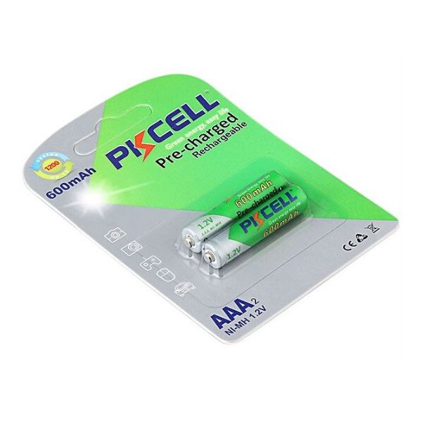 

Акумулятор PKCELL 1.2V AAA 600mAh NiMH Already Charged, 2 штуки в блістері ціна за блістер, Q12