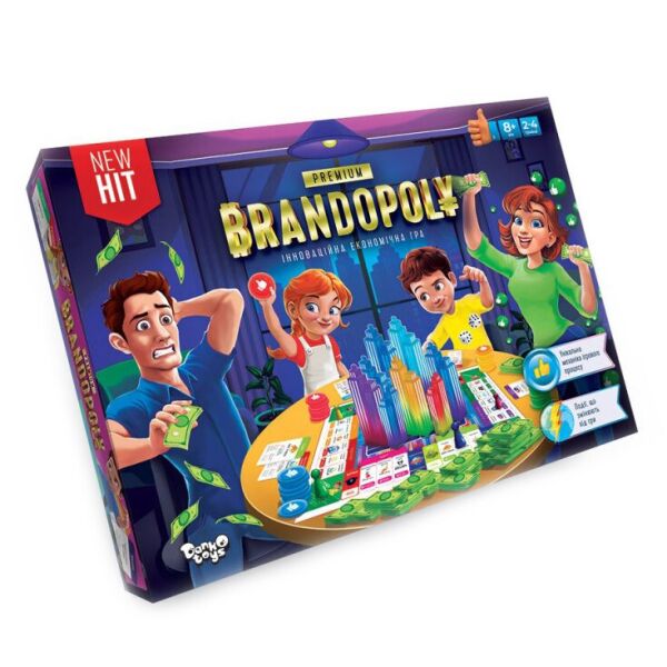 

Настольная игра "Брендополия Premium" Danko Toys на укр. языке (G-BrP-01-01U)
