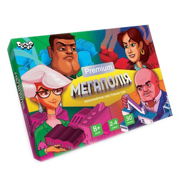

Настольная игра "Мегаполия Premium" Danko Toys на укр. языке языке (G-MP-01-01U)