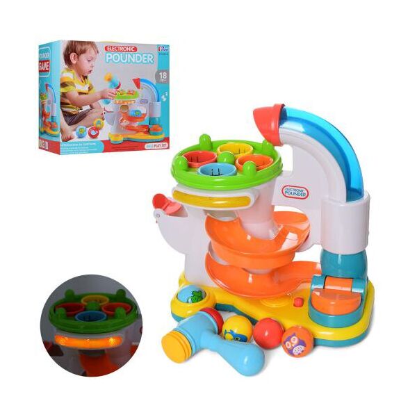 

Игра 33*32*18см, молоточек, шарики 4шт, на батарейках(9818)