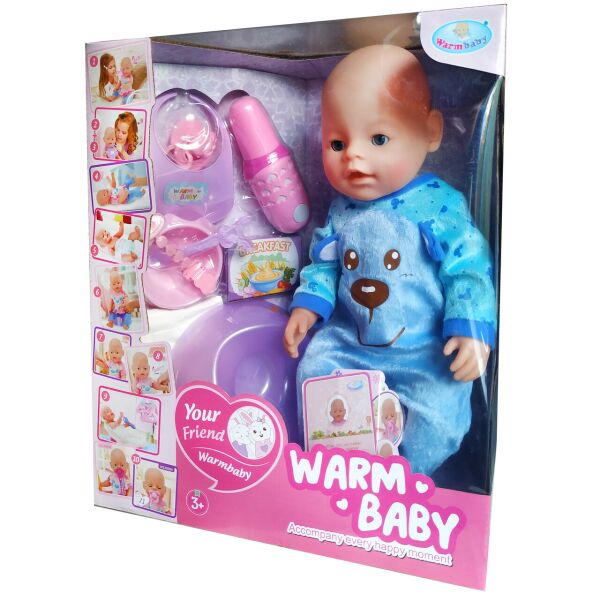 

Кукла Реборн (пупс) мальчик, интерактивный "Warm baby", 10 функций (40см)