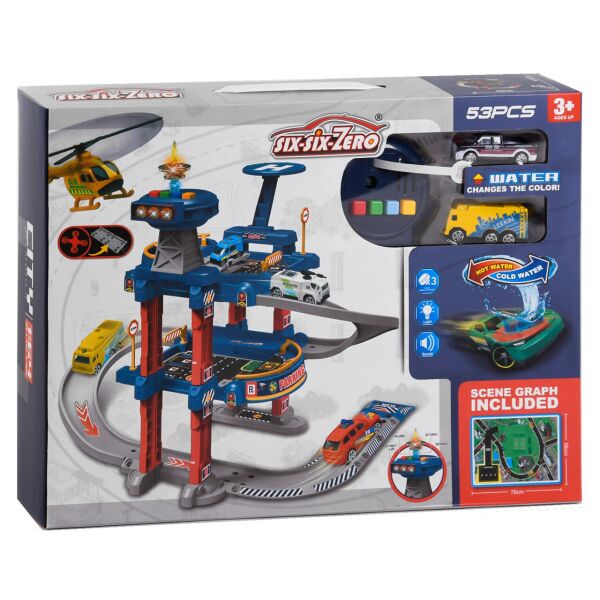 

Гараж Паркинг Six six zero 3 уровня с машинкой меняющей цвет