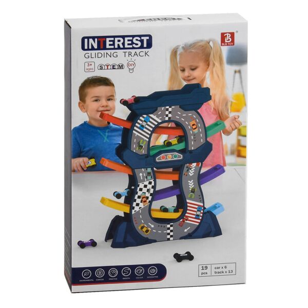 

Автотрек скоростной спуск 7 ярусов, 6 машинок