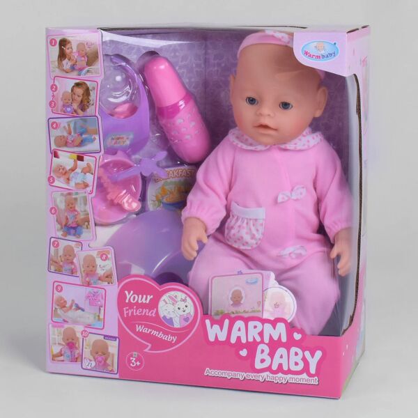 

Пупс Реборн девочка интерактивный "Warm baby" 10 функций (40см)