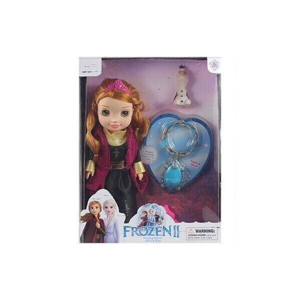 

Музыкальная Кукла Анна 33см "Холодное серлце" Frozen 2 с кулоном (свет, звук )