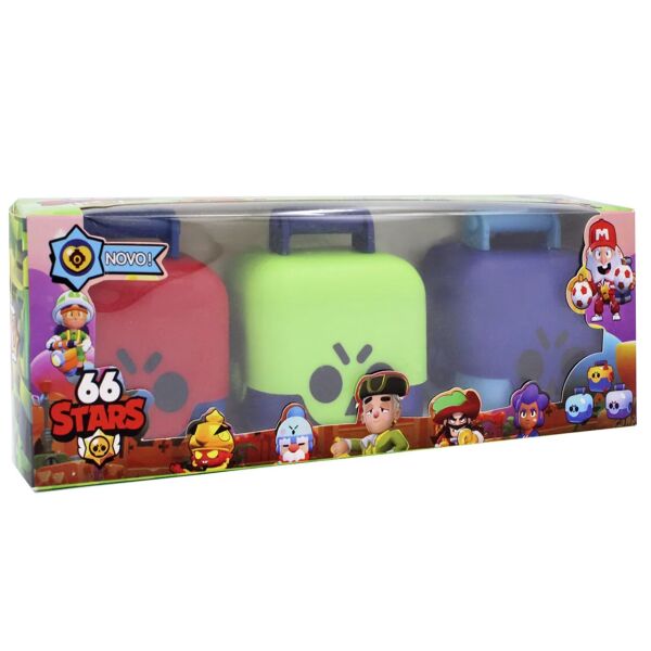 

Фигурки Бравл Старс в чемоданчике Brawl Stars 66 сезон 3 в 1 Красный, Салатовый, Синий