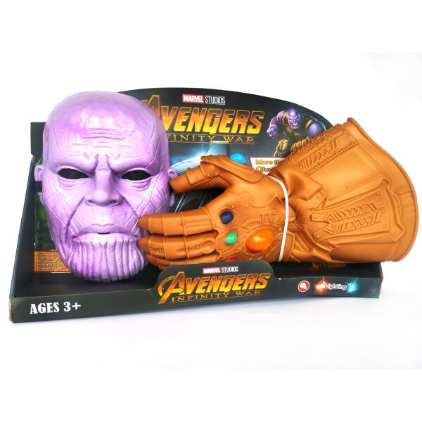 

Игровой набор марвел / avengers "Танос" (маска и перчатка бесконечности)