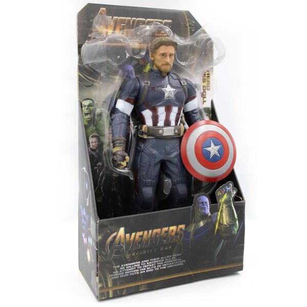 

Фигурка супер героя Капитан Америка (32см) (Марвел / Avengers) с подвижными конечностями