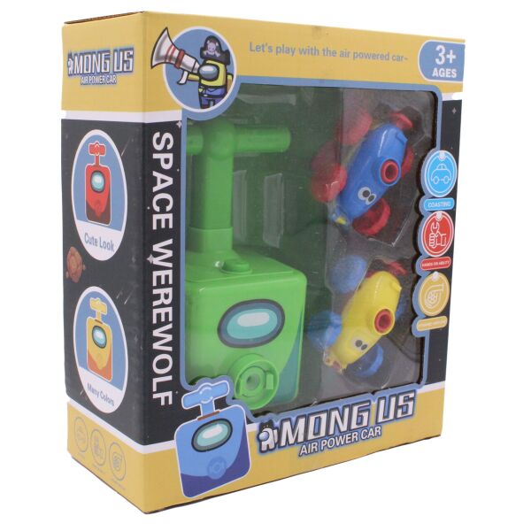 

Машинка с надувными шариками Among Us Игрушка для надувания шариков Зеленая