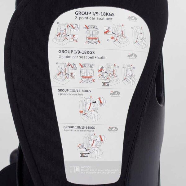 

Детское Автокресло Универсальное JOY ISOFIX от 9-36 кг Черно-серое
