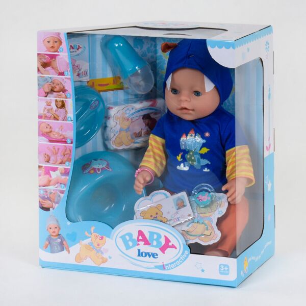 

Кукла Реборн (пупс) мальчик, интерактивный "Baby born" 8 функций, с аксессуарами