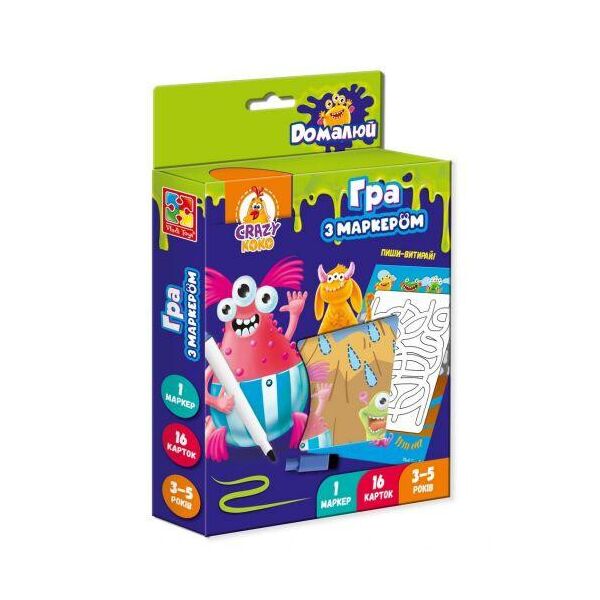 

Развивающая игра "Пиши и вытирай: Монстрики" VT5010-18