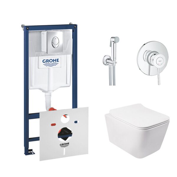 

Комплект инсталляция Grohe Rapid SL 38721001 и унитаз с сиденьем Qtap Crow QT05335170W + набор для гигиенического душа со смесителем Grohe BauClassic 2904800S (SD00038290)