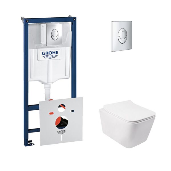 

Комплект инсталляция 4 в 1 Grohe Rapid SL 38721001 и унитаз с сиденьем Qtap Crow QT05335170W (SD00038238)