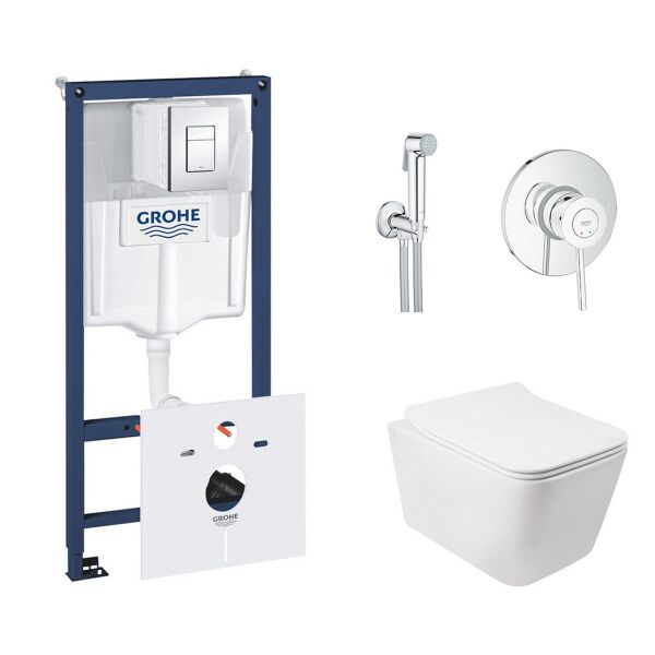 

Комплект инсталляция Grohe Rapid SL 38827000 и унитаз с сиденьем Qtap Crow QT05335170W + набор для гигиенического душа со смесителем Grohe BauClassic 2904800S (SD00038296)