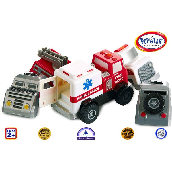 

Детский конструктор Popular Playthings машинка (полиция, скорая помощь, пожарная)