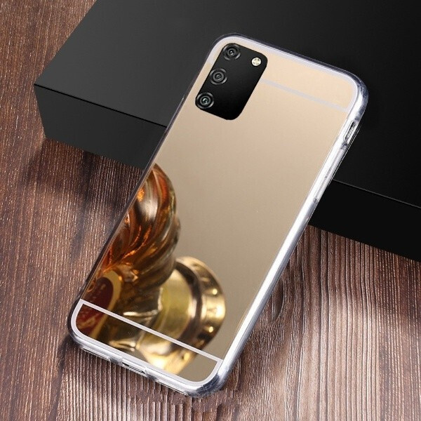 

Чехол Fiji Mirror для Poco X3 Pro силикон зеркальный бампер золотой