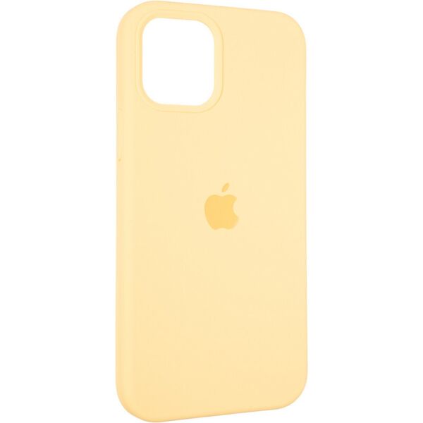 

Чехол Fiji Silicone Case для Apple iPhone 12 бампер накладка Full Soft Yellow
